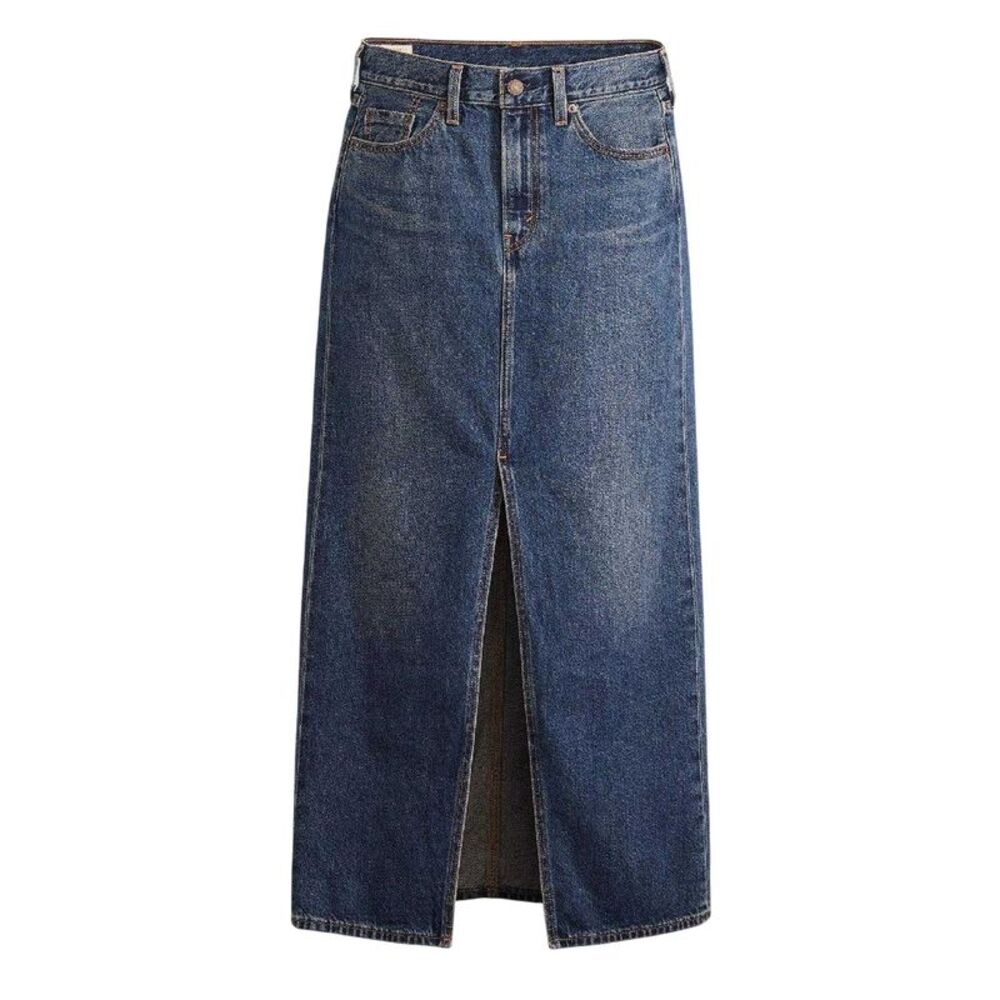 Levis Womens/Ladies Denim High Waist Maxi Skirt / Dark Blue
